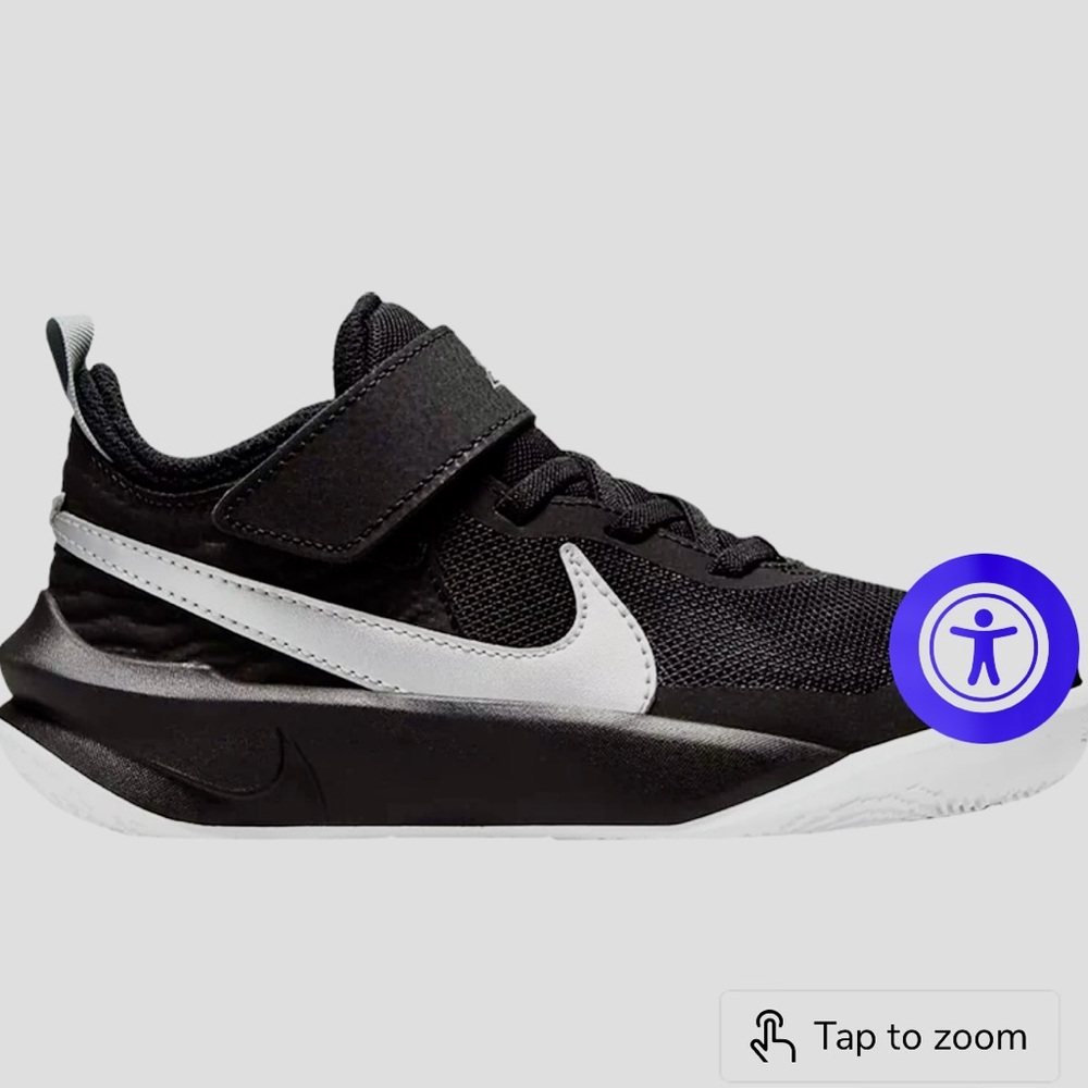 Nike Kids Black, Silver & White Sneakers 2.5Y